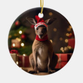 "Roo-dolph's Holiday Hop: Ein festes Wunderland" Keramik Ornament (Vorne)