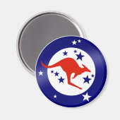 Roo Oz Kangaroo Sterne Australien Magnete Magnet (Vorderseite/Rückseite)