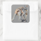 Roo Quadratischer Aufkleber (Tasche)