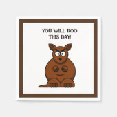 Roo This Day, Funny Angry Kangaroo Cartoon Serviette (Vorderseite)