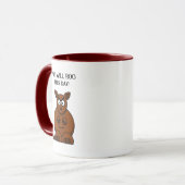 Roo This Day, Funny Angry Kangaroo Cartoon Tasse (Vorderseite Links)