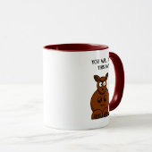 Roo This Day, Funny Angry Kangaroo Cartoon Tasse (VorderseiteRechts)