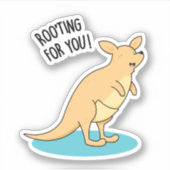 Roo-Ting für Sie Funny Kangaroo Pun Aufkleber (Vorderseite)