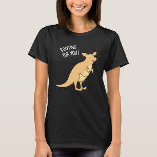 Roo-Ting für Sie Funny Kangaroo Pun Dark BG T-Shirt