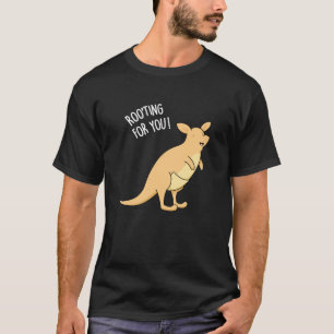Roo-Ting für Sie Funny Kangaroo Pun Dark BG T-Shirt