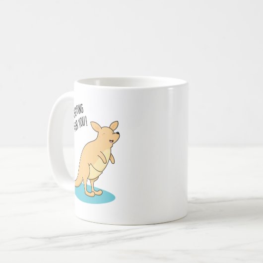 Roo-Ting für Sie Funny Kangaroo Pun Kaffeetasse (Vorderseite Links)