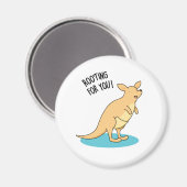 Roo-Ting für Sie Funny Kangaroo Pun Magnet (Vorderseite/Rückseite)