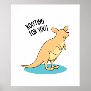 Roo-Ting für Sie Funny Kangaroo Pun Poster