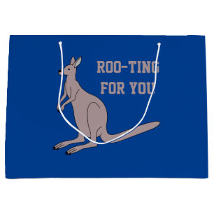 Roo-ting für Sie Niedlich Aussie Funny Kangaroo Pu Große Geschenktüte