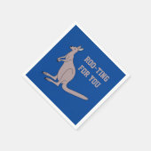 Roo-ting für Sie Niedlich Aussie Funny Kangaroo Pu Serviette (Ecke)