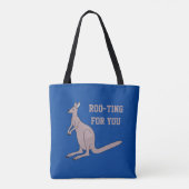 Roo-ting für Sie Niedlich Aussie Funny Kangaroo Pu Tasche (Rückseite)