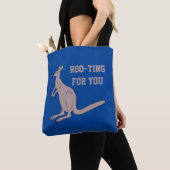 Roo-ting für Sie Niedlich Aussie Funny Kangaroo Pu Tasche (Von Nahem)
