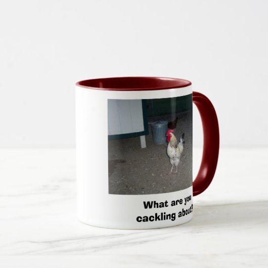 roo, was gackern Sie ungefähr? Tasse (VorderseiteRechts)