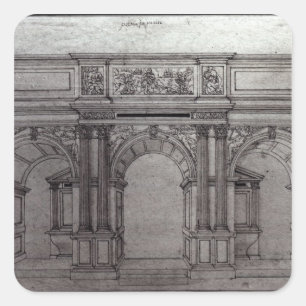 Rood Screen der Kirche Quadratischer Aufkleber