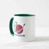 Rood Wit Blauw Erforschen Mars Nederland Logo-Tass Tasse (Vorderseite Links)