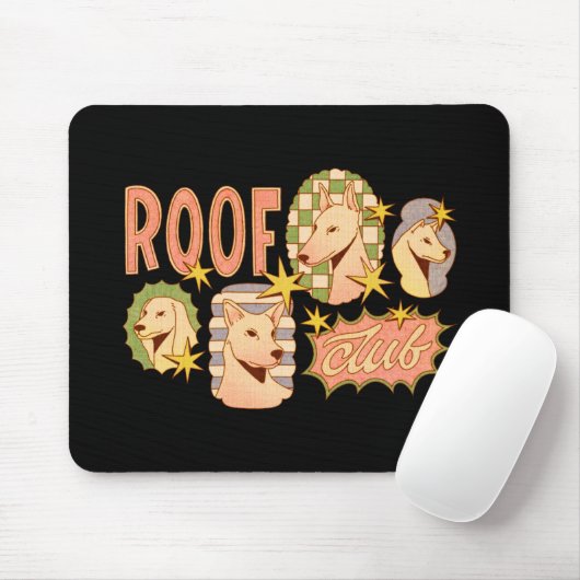 Roof Club / Hunde-Illustrationen Mousepad (Mit Mouse)