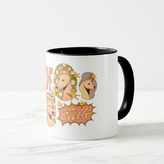 Roof Club / Hunde-Illustrationen Tasse (VorderseiteRechts)