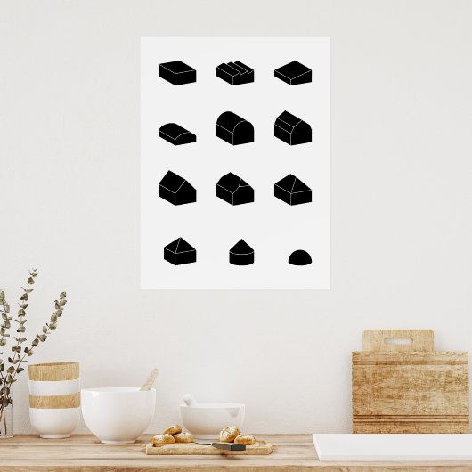 Roof Forms 3D Print Poster (Küche)