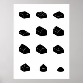 Roof Forms 3D Print Poster