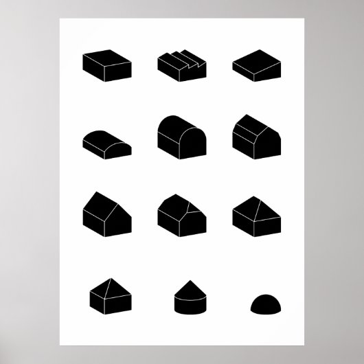 Roof Forms 3D Print Poster (Vorne)