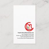 Roof Gebäude Silhouette Roofer Visitenkarte (Rückseite)