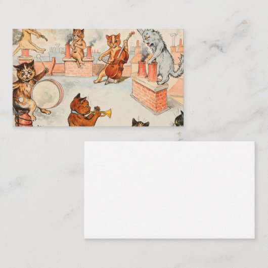 Roof Top Band von Louis Wain Visitenkarte (Vorne/Hinten)