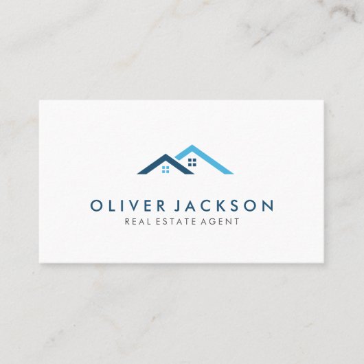 Roof Zuhause Property | Real Anwesen Visitenkarte (Vorderseite)