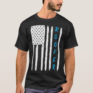 Roofer American Flag Dachdeckung für Roofer MP T-Shirt