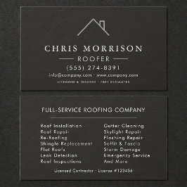 Roofer Black Silver Stone Slate Roofing Company Visitenkarte