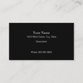 Roofer Business Card Schwarz Visitenkarte (Rückseite)