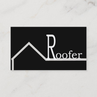 Roofer Business Card Schwarz Visitenkarte