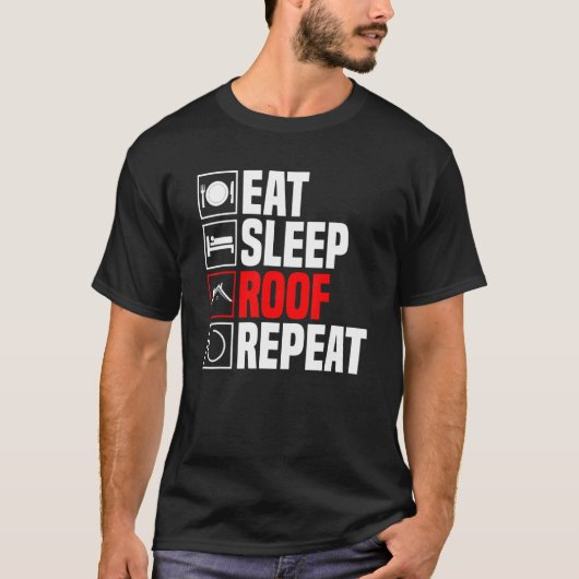 Roofer Craft Roof Roofing Beruf T-Shirt (Vorderseite)