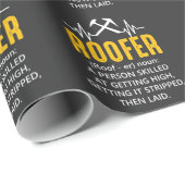 Roofer Definition Roof Job Proud Handwerker Geschenkpapier (Rolleneckpunkt)