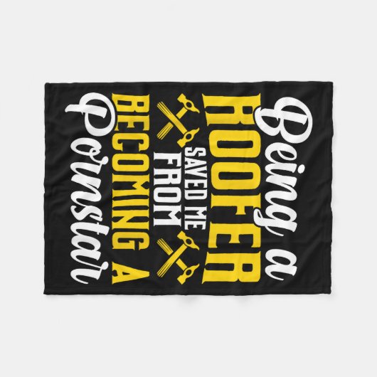 Roofer Funny Roofing Tee For Coworker Novelty  Fleecedecke (Vorderseite (Horizontal))