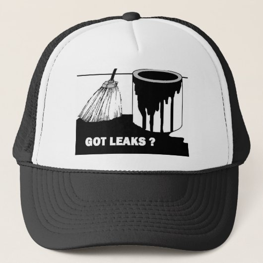 Roofer Hat Got Leaks Truckerkappe (Vorderseite)