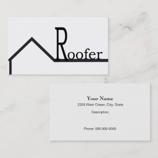 Roofer-Karte Visitenkarte (Vorne/Hinten)