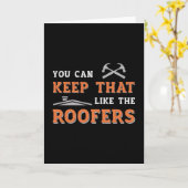 Roofer können Sie Vater-Dachdecker-Bau Behalten Karte (Gelbe Blume)