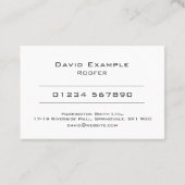 Roofer mit Illustrationskarte Visitenkarte (Rückseite)