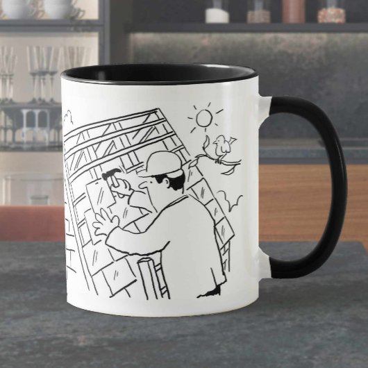 Roofer- oder Slater Cartoon Tasse
