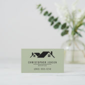 Roofer QR Code Roofing Business Sage Green Visitenkarte (Stehend Vorderseite)