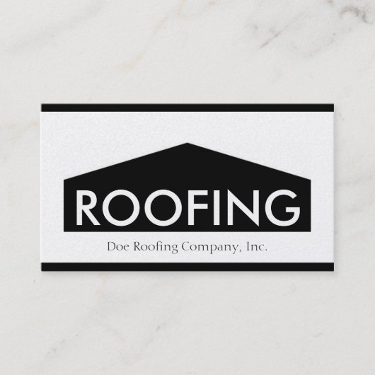 Roofer/Roofing Company golden Visitenkarte (Vorderseite)