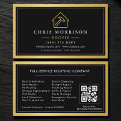 Roofer Roofing Service QR Code Professional Visitenkarte