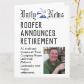 Roofer-Ruhestandkarte zur Personalisierung Karte (Gelbe Blume)