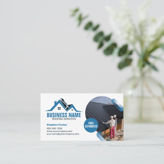 Roofer Shingles, Dachdeckerbau Visitenkarte (Stehend Vorderseite)