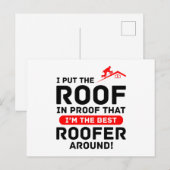 Roofer Spaß - Dachdecker Pro Pride Postkarte (Vorne/Hinten)
