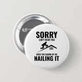Roofer Spaß - Nailing It - Dach Button (Vorne & Hinten)