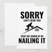 Roofer Spaß - Nailing It - Dach Feiertagskarte (Vorne/Hinten)
