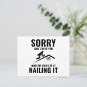 Roofer Spaß - Nailing It - Dach Postkarte (Stehend Vorderseite)