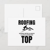 Roofer-Spaß - Über dem Dachdecker Postkarte (Vorne/Hinten)