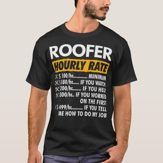 Roofer Stundenpreis Funny Dofing Stundenpreis Prem T-Shirt (Vorderseite)